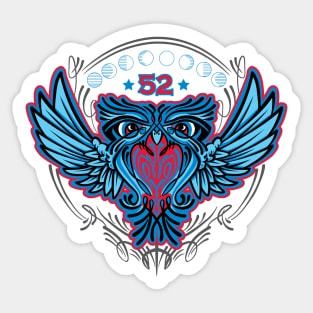 Pinstriped Owl Sticker